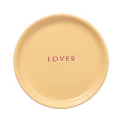 Petit four plate ceramic lover yellow ø8.5cm#