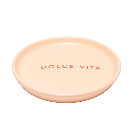 Petit four plate ceramic dolce vita salmon  ø8.5cm*