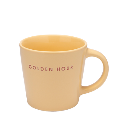 Cappuccino-Tasse aus Keramik, goldgelb, 250 ml