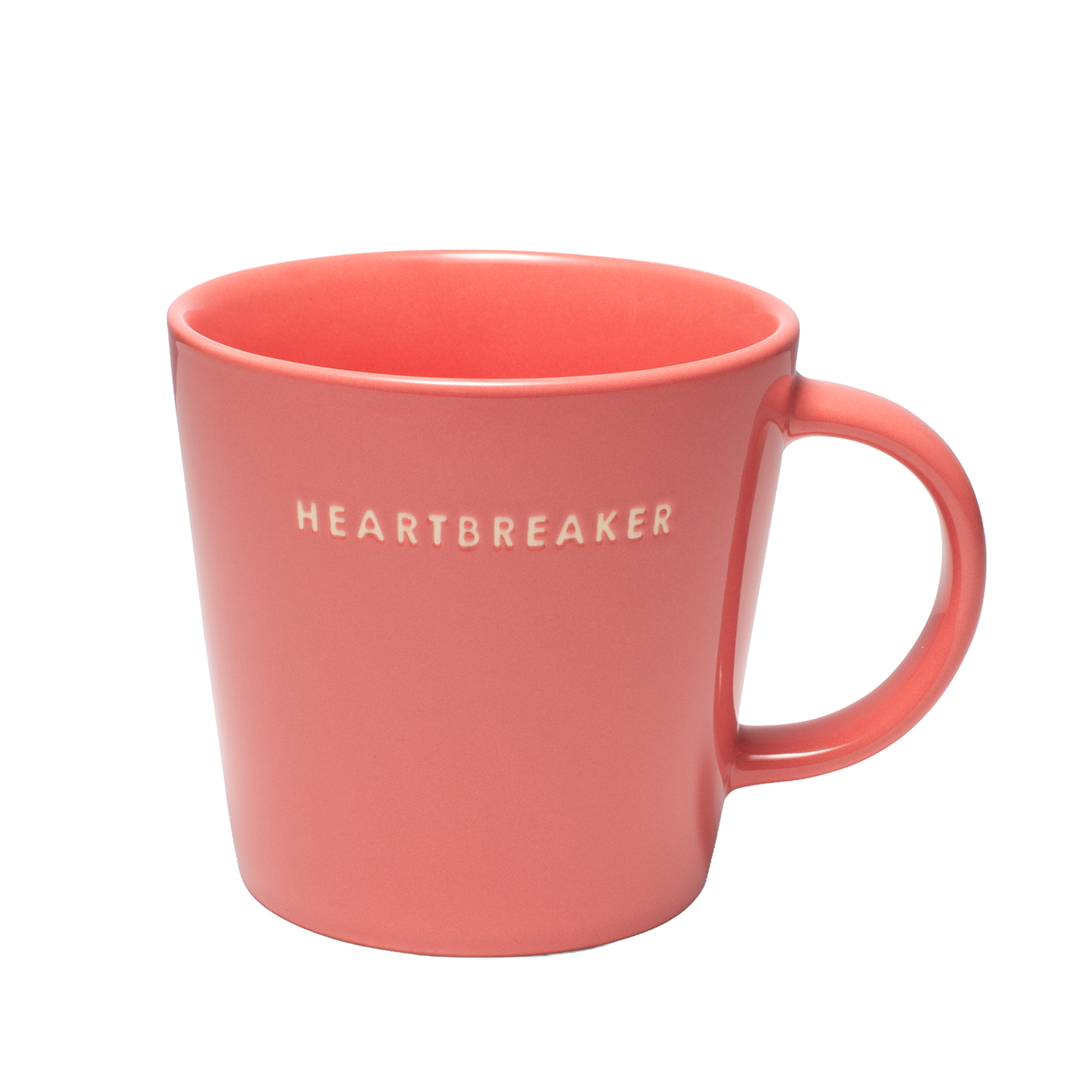 Tea cup ceramic heartbreaker coral 350ml*