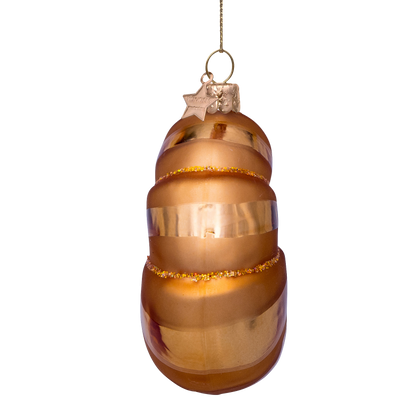 Ornament glass croissant H8cm