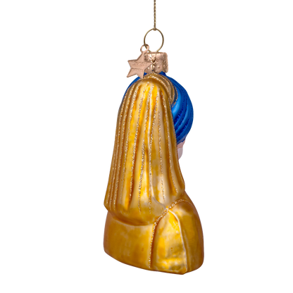 Ornament glass Girl w/ a Pearl Earring Vermeer H8.5cm w/box