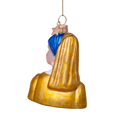 Ornament glass Girl w/ a Pearl Earring Vermeer H8.5cm w/box