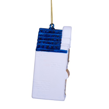 Ornament glass white canal house cheese store H8.5cm w/box