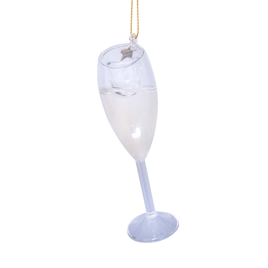 Ornament glass champagne glass H11.5cm