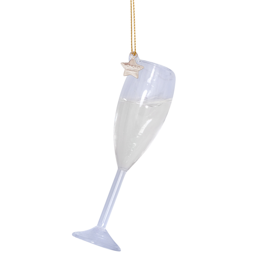 Ornament glass champagne glass H11.5cm