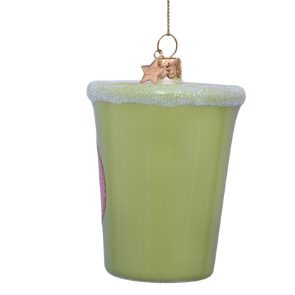 Ornamentglas Matcha Tee Latte H8cm