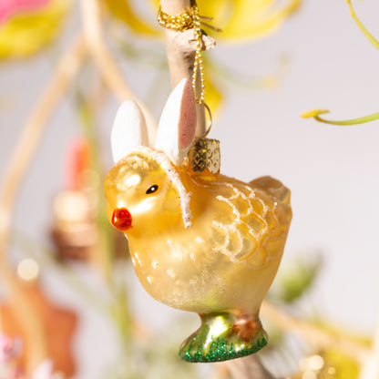 Ornament glass Easter set Three Chicks H6cm w/box
