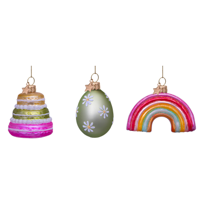 Orn glass Easter set Sugar Dreams w/box H6cm#