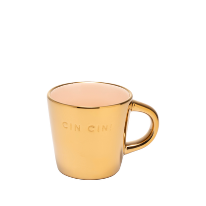 Espresso cup ceramic cin cin gold ecru 80ml*