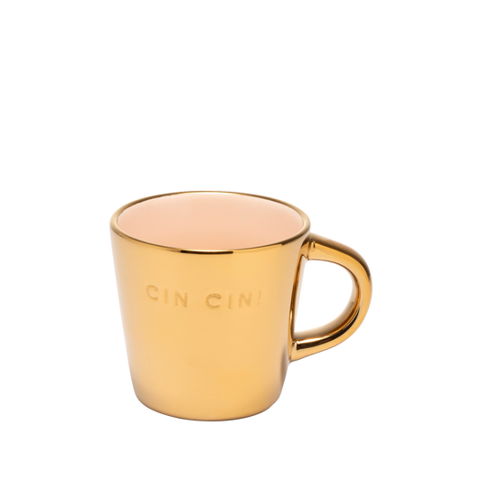 Espresso cup ceramic cin cin gold ecru 80ml*