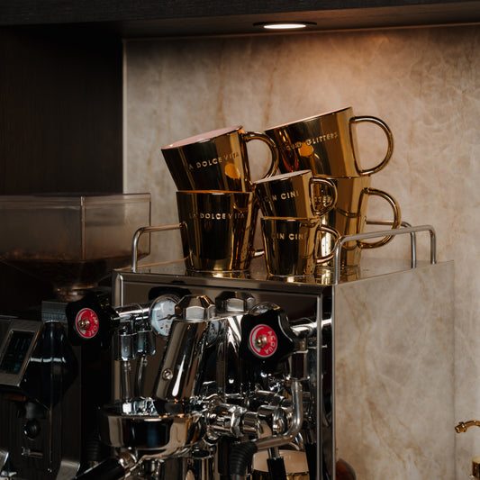 Cappuccino cup ceramic la dolce vita gold pink 250ml*