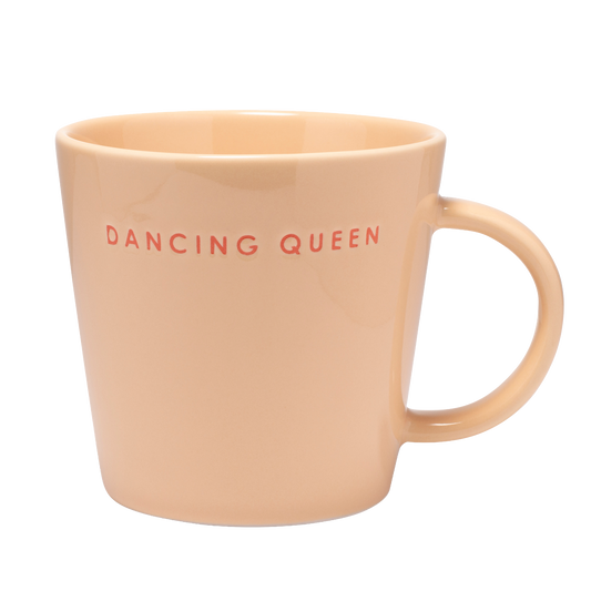 Tea cup ceramic DANCING QUEEN camel 350ml#