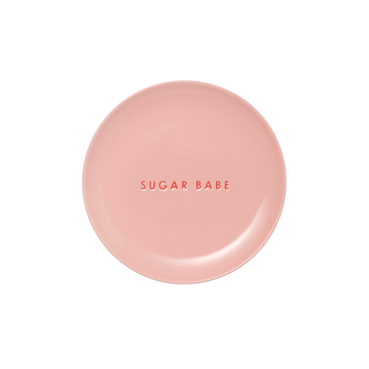 Cake plate ceramic sugar babe pink ø16cm*