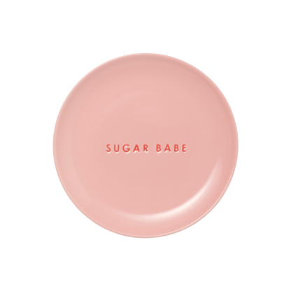 Cake plate ceramic sugar babe pink ø16cm*