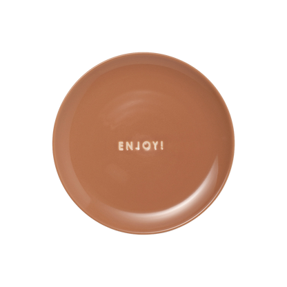Cake plate ceramic enjoy! terracotta ø16cm#