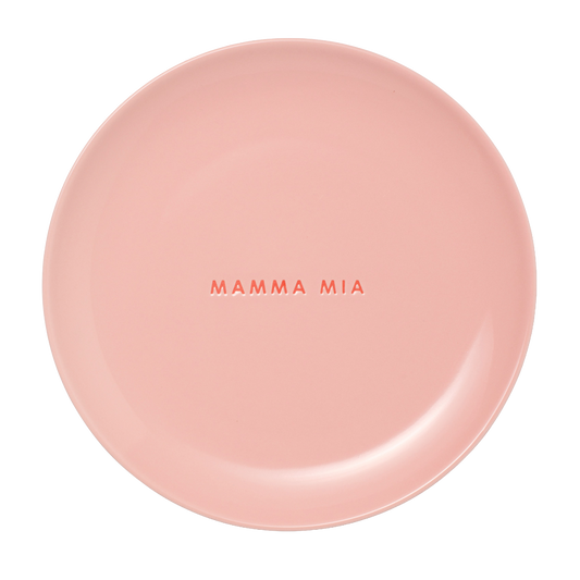Breakfast plate ceramic mamma mia pink ø22cm*