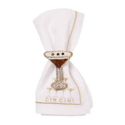 Napkin ring espresso martini brown H7cm#