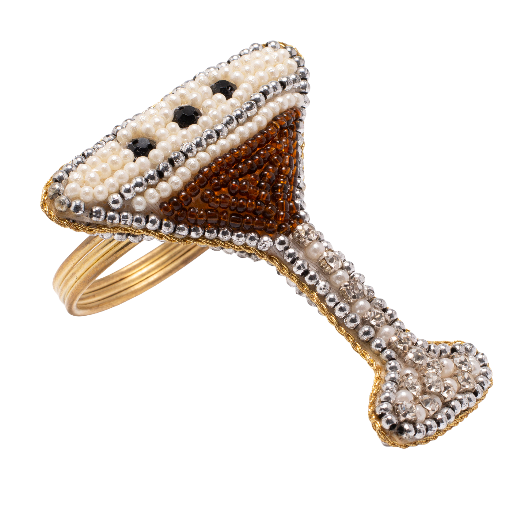 Napkin ring espresso martini brown H7cm#