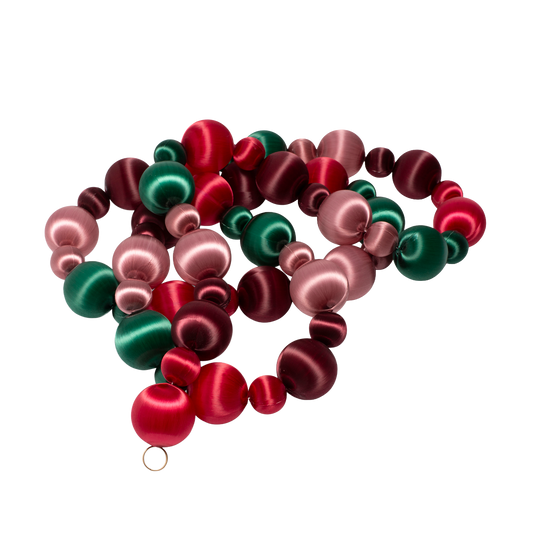 Garland dusty red/burgundy/pink/green 180cm