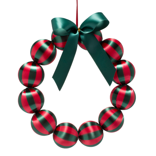 Wreath green/red 35.5cm