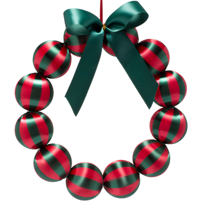 Wreath green/red 35.5cm