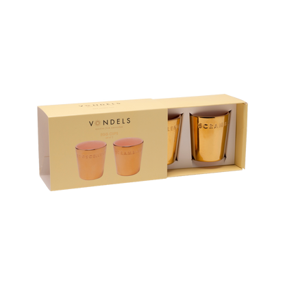 Egg cups ceramic gold pink set of 2#