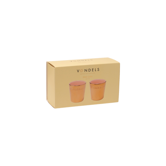 Egg cups ceramic gold pink set of 2#