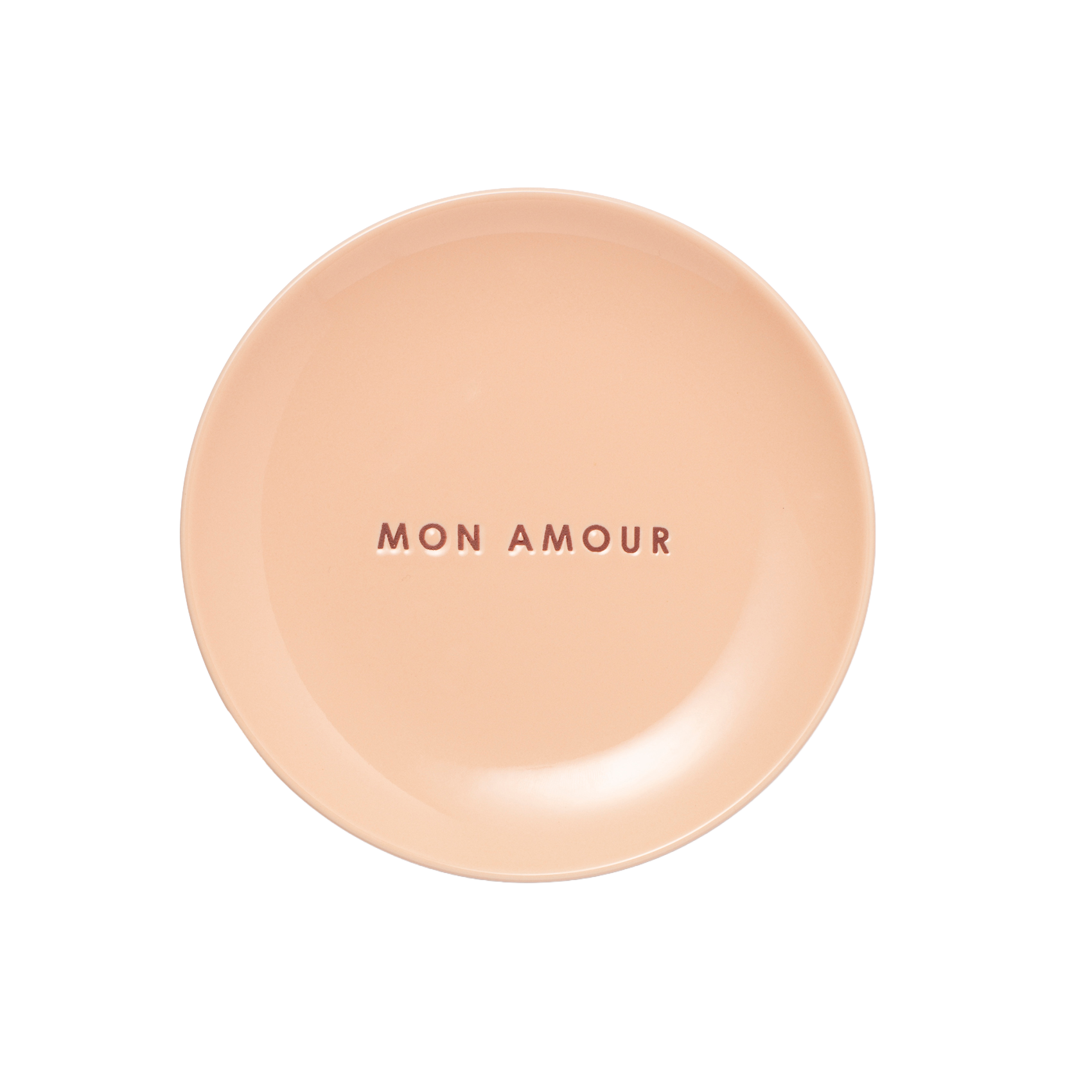 Cake plate ceramic mon amour salmon ø16cm*