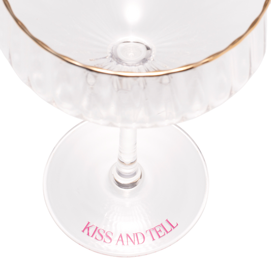 Cocktail coupe KISS AND TELL transparent H17cm