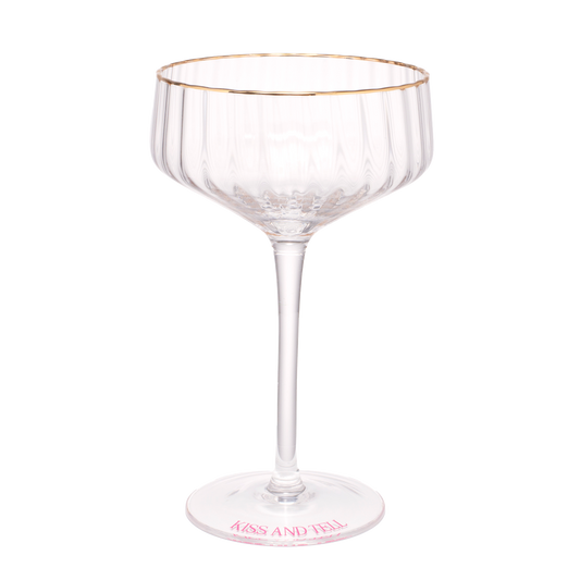 Cocktail coupe KISS AND TELL transparent H17cm