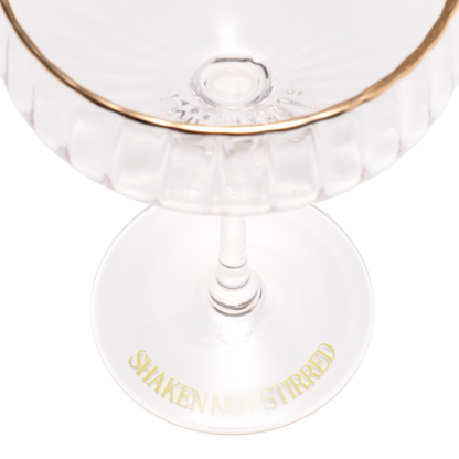 Cocktail coupe SHAKEN NOT STIRRED transparent H17cm
