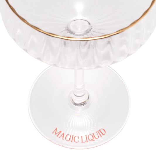 Cocktail coupe MAGIC LIQUID transparent H17cm