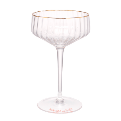 Cocktail coupe MAGIC LIQUID transparent H17cm