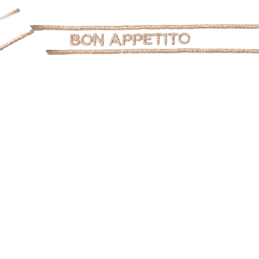 Placemats embroidered BON APPETITO white set of 2*