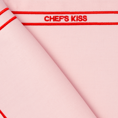 Tischsets mit Stickerei CHEF'S KISS, rosa, 2er-Set #