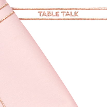 Placemats embroidered TABLE TALK pink set of 2*