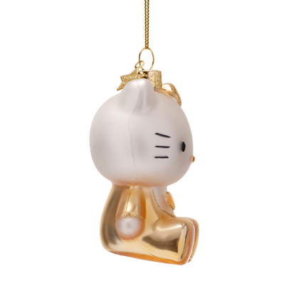 Hello Kitty Baby-Glasornament, gold, 9 cm hoch, mit Box