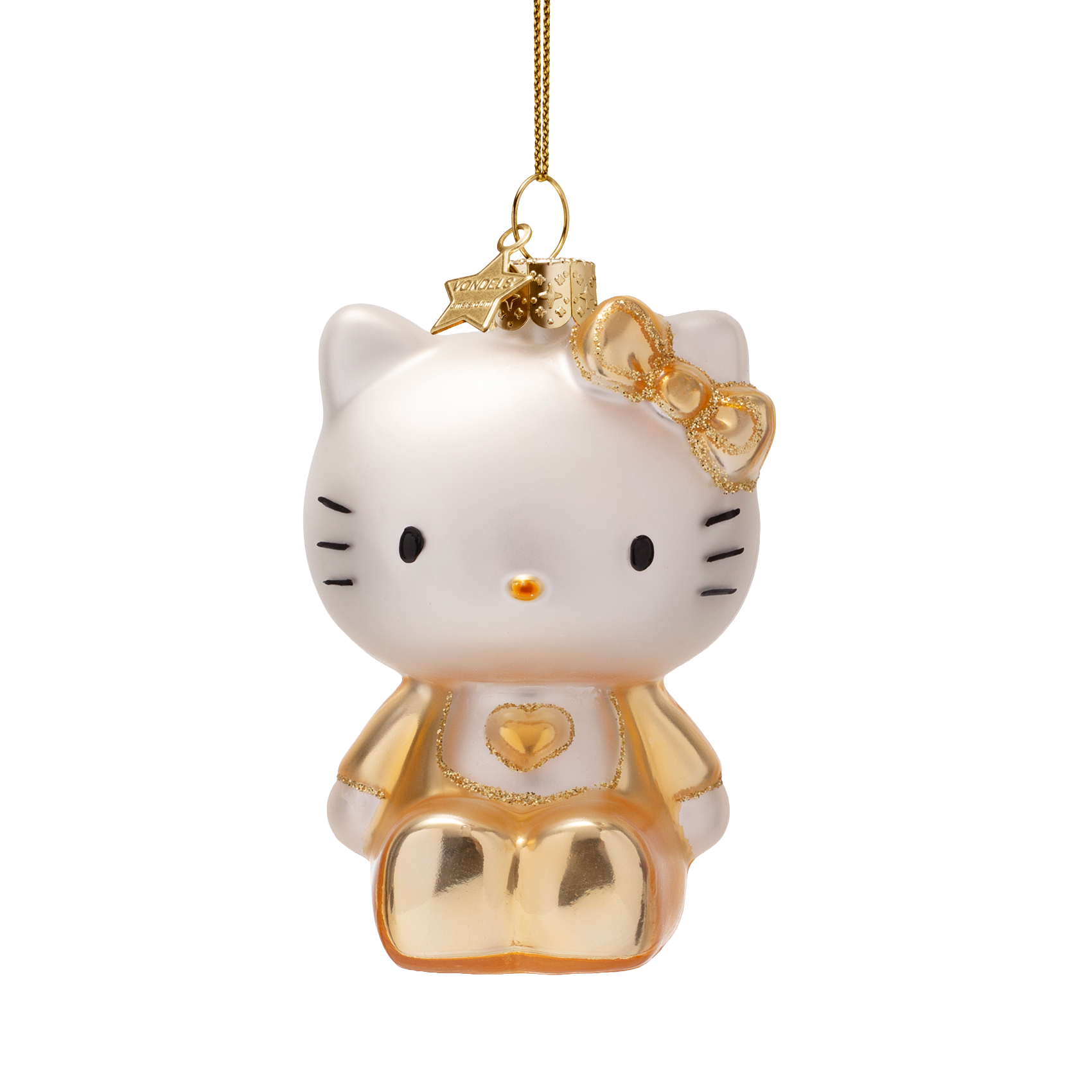 Hello Kitty Baby-Glasornament, gold, 9 cm hoch, mit Box