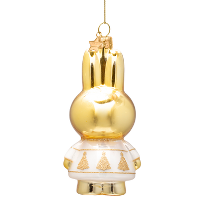 Ornamentglas Nijntje/Miffy goldenes Weihnachtsbaumkleid H11c mit Box