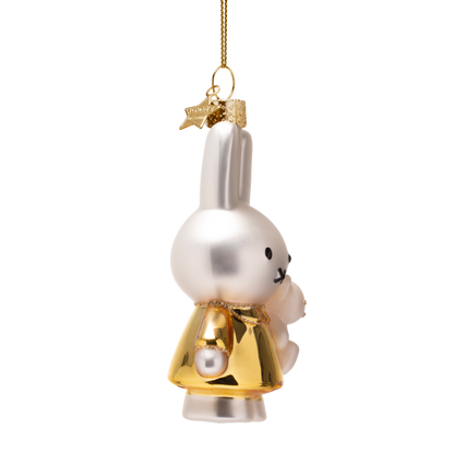 Ornamentglas Nijntje/Miffy Baby Gold mit Bär, H 11 cm, mit Box