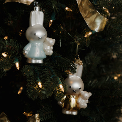 Ornamentglas Nijntje/Miffy Baby Gold mit Bär, H 11 cm, mit Box