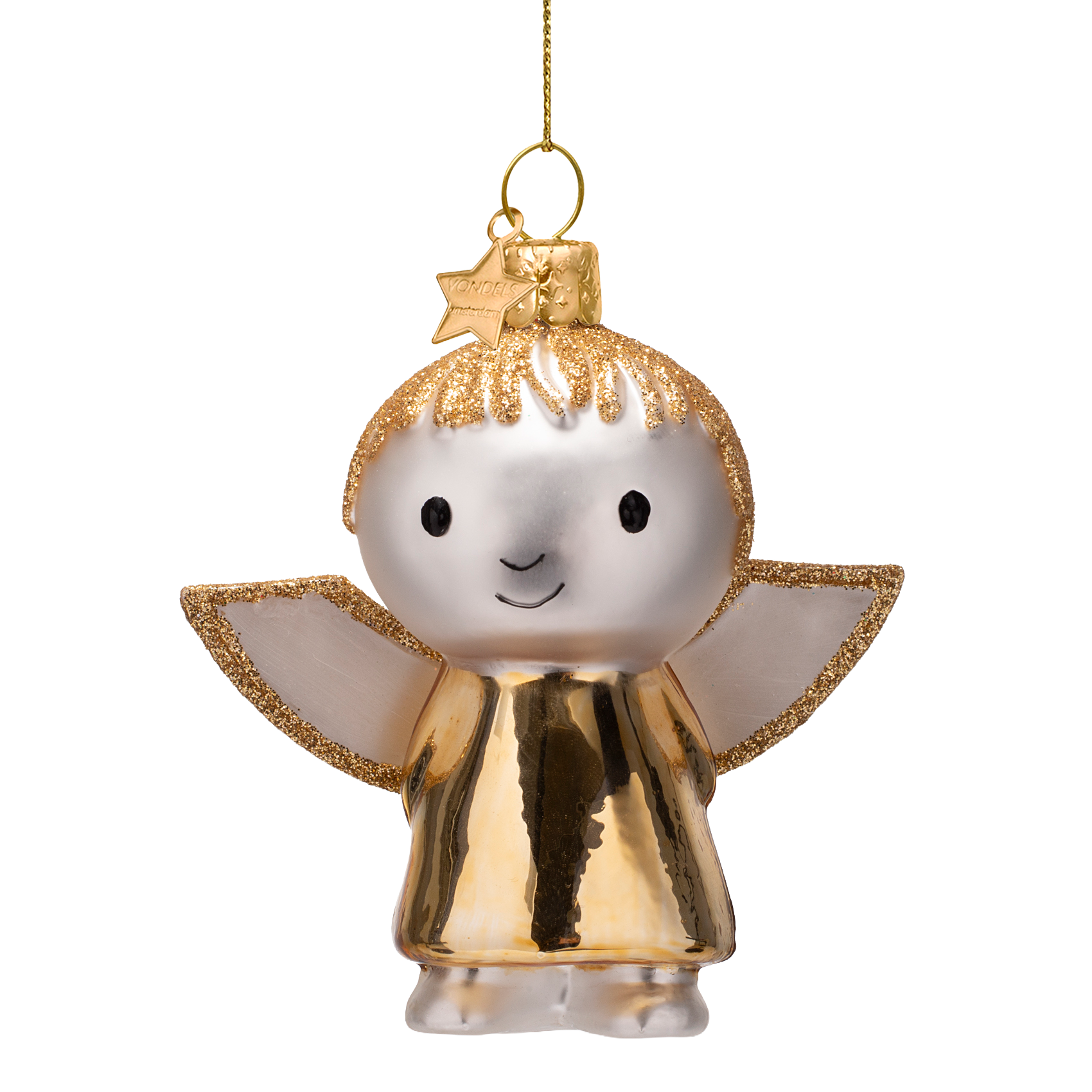 Ornamentglas Nijntje/Miffy goldener Engel H11cm mit Box