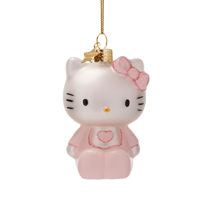 Hello Kitty Glasornament, babyrosa, 9 cm hoch, mit Box