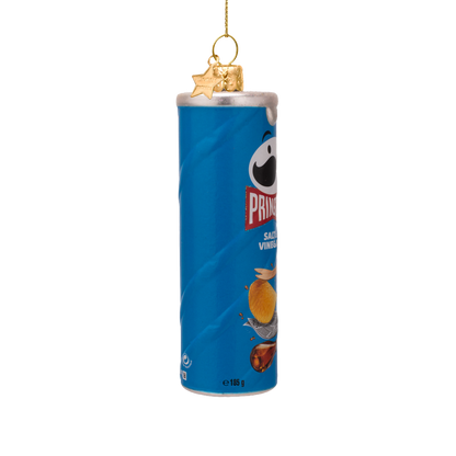 Ornament aus opalblauem Pringles-Glas, Höhe 12 cm