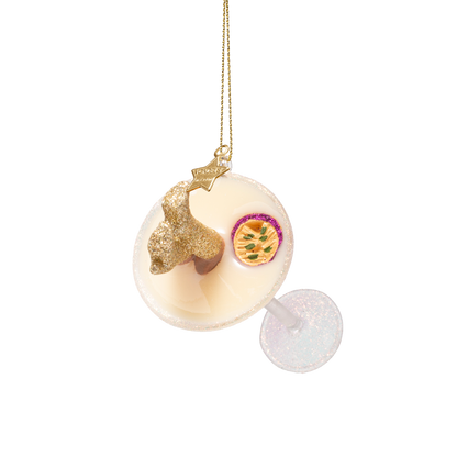 Ornament glass pornstar martini w/glitter boots H12cm