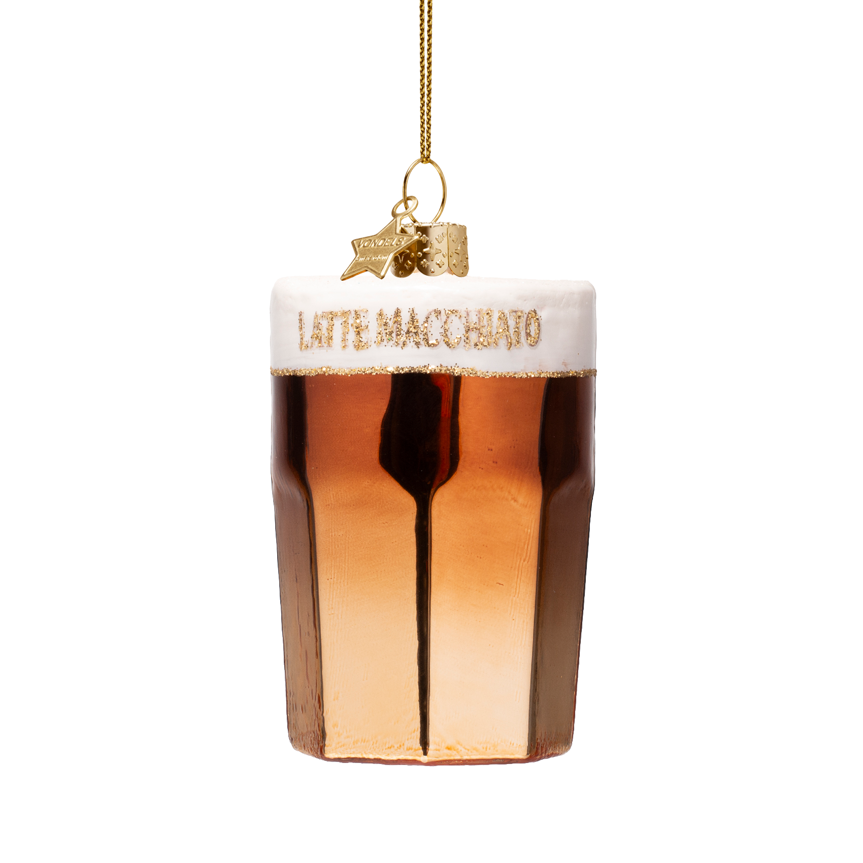 Ornamentglas Latte Macchiato H11cm