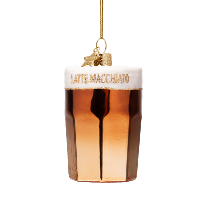 Ornamentglas Latte Macchiato H11cm