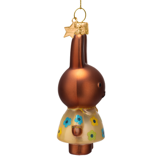 Ornament glass Nijntje/Miffy Nina w/flower dress H11cm w/box