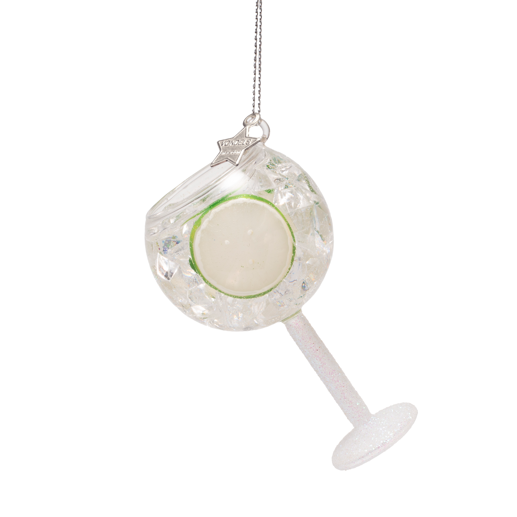 Ornament glass gin tonic H9cm